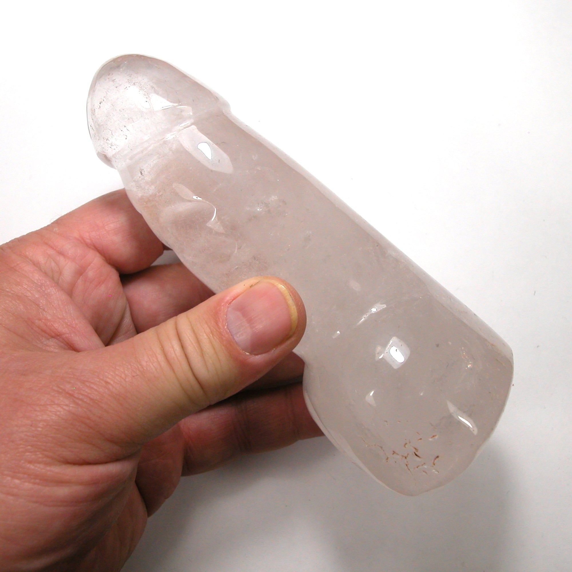 DVH +5" Quartz Phallus Natural Crystal Penis Fascinus Sculpture 1pd 2oz (5828) - DVHdesigns