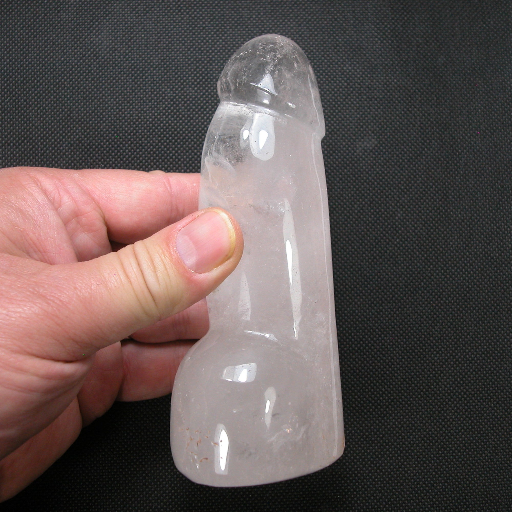 DVH +5" Quartz Phallus Natural Crystal Penis Fascinus Sculpture 1pd 2oz (5828) - DVHdesigns