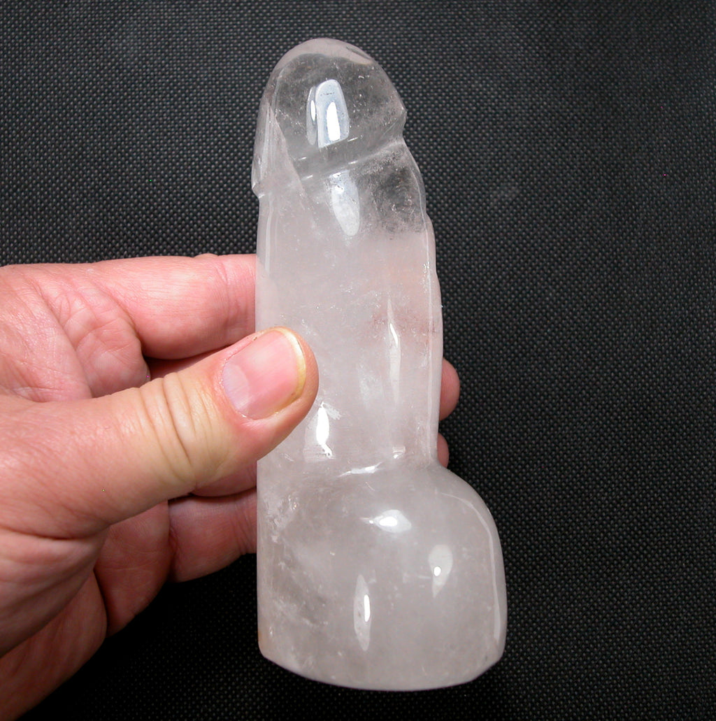 DVH +5" Quartz Phallus Natural Crystal Penis Fascinus Sculpture 1pd 2oz (5828) - DVHdesigns