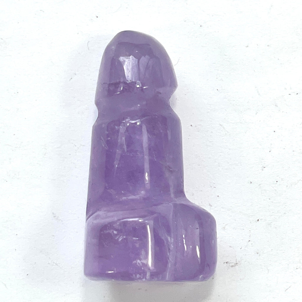 DVH 1.5" Amethyst Quartz Phallus Natural Crystal Penis Fascinus Sculpture (6345) - DVHdesigns