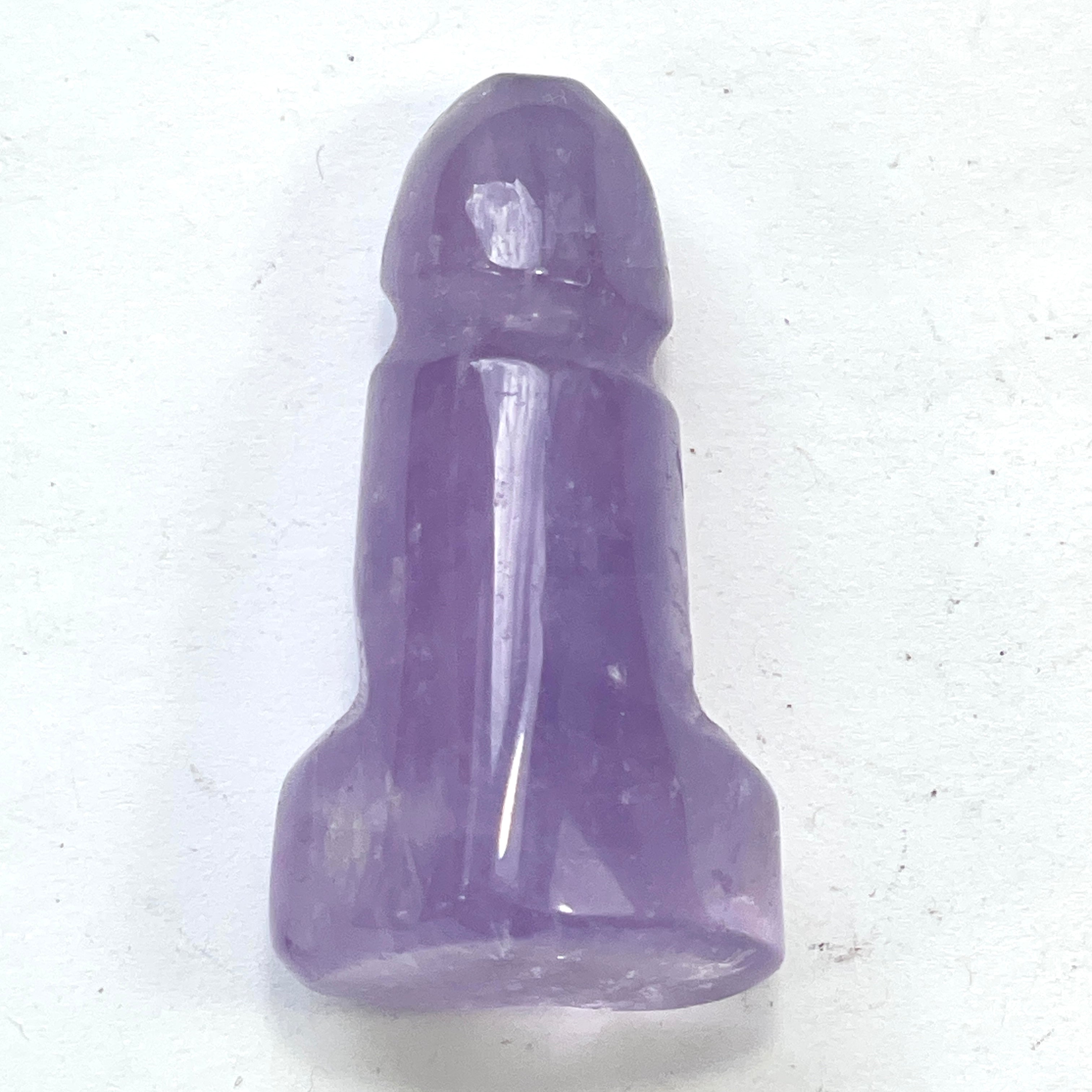 DVH 1.5" Amethyst Quartz Phallus Natural Crystal Penis Fascinus Sculpture (6345) - DVHdesigns