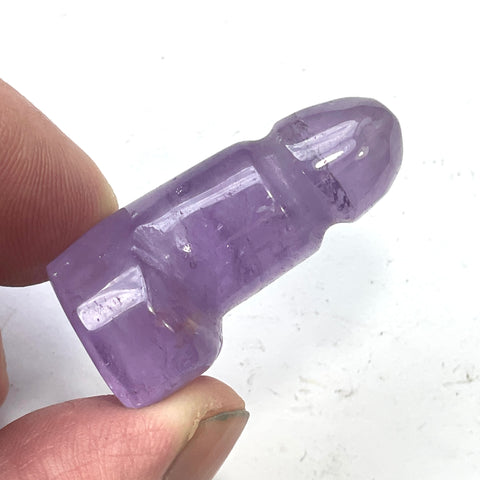 DVH 1.5" Amethyst Quartz Phallus Natural Crystal Penis Fascinus Sculpture (6345) - DVHdesigns