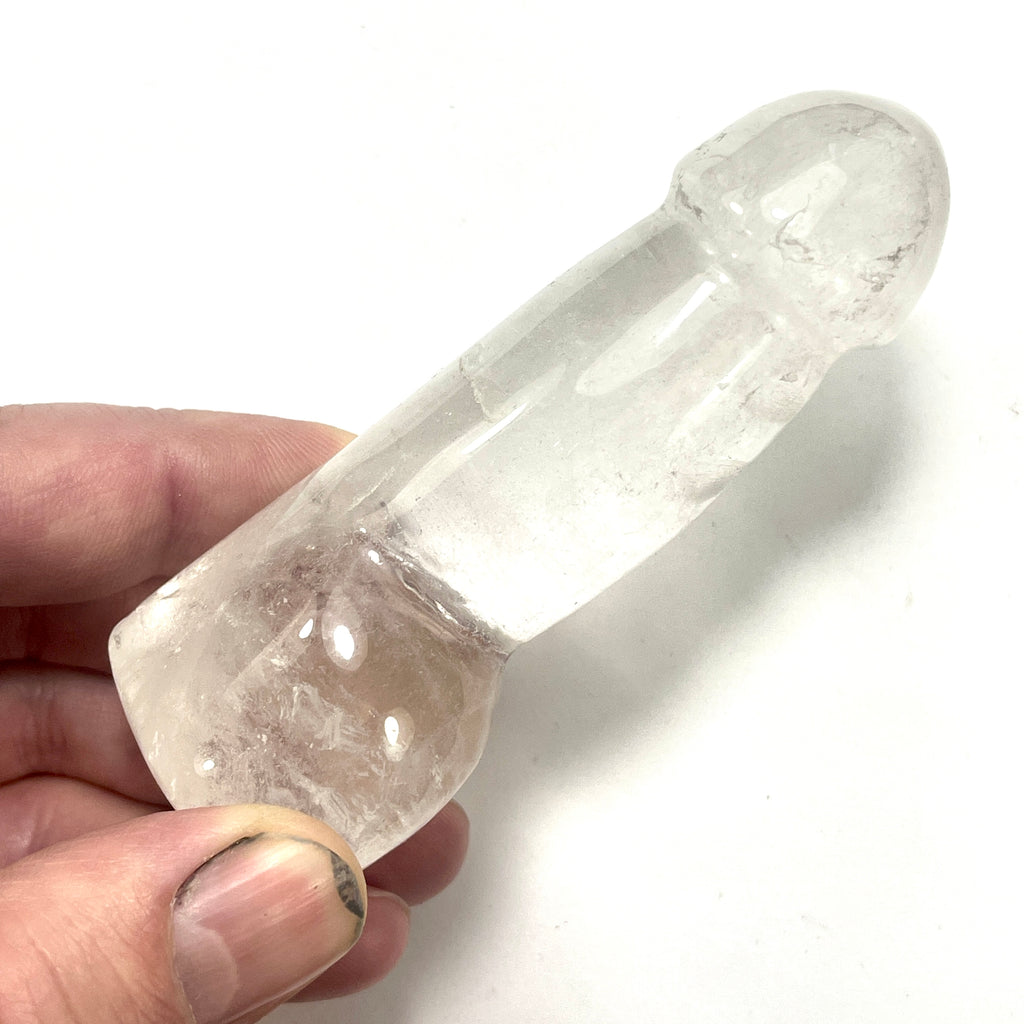 DVH 3.5" Quartz Phallus Natural Crystal Penis Fascinus Sculpture 5oz (6416) - DVHdesigns