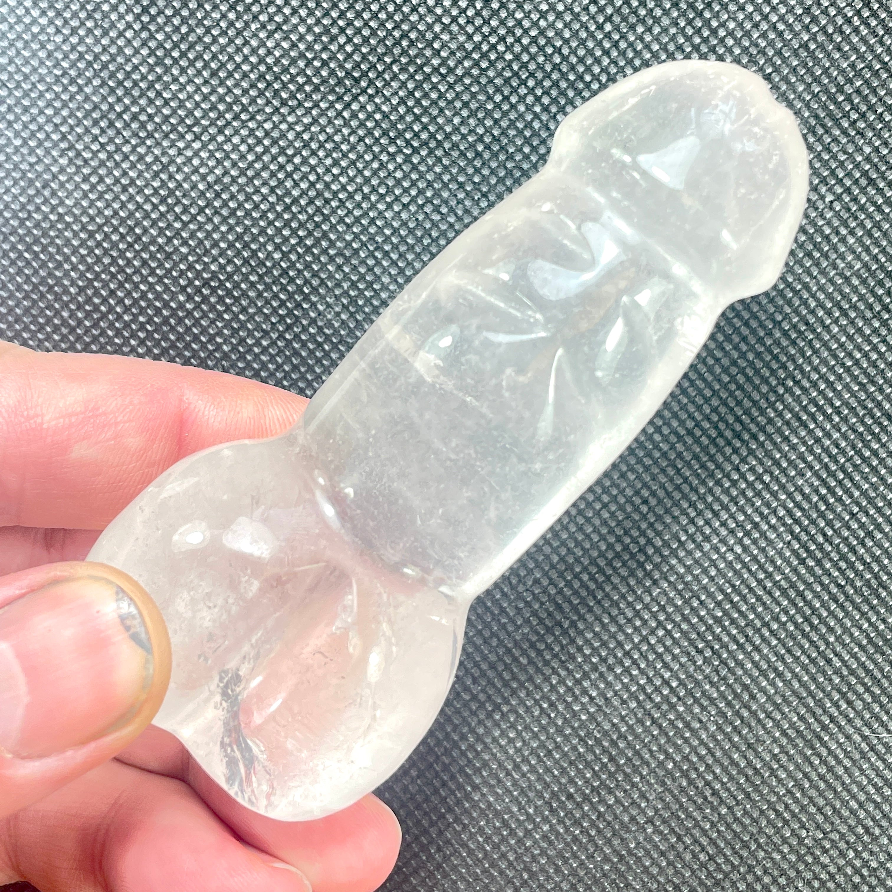 DVH 3.5" Quartz Phallus Natural Crystal Penis Fascinus Sculpture 5oz (6416) - DVHdesigns