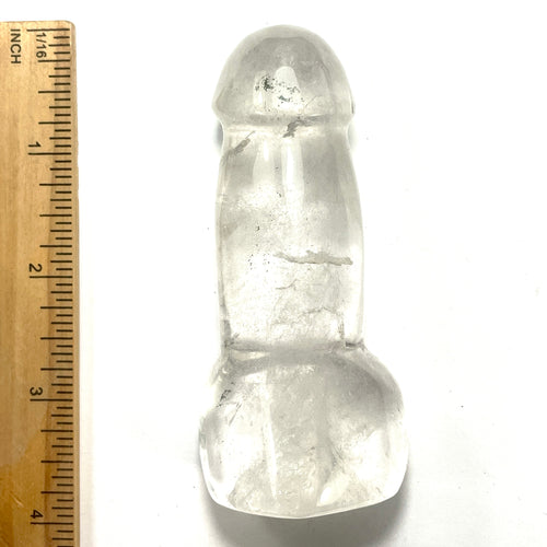 DVH 3.5" Quartz Phallus Natural Crystal Penis Fascinus Sculpture 5oz (6416) - DVHdesigns