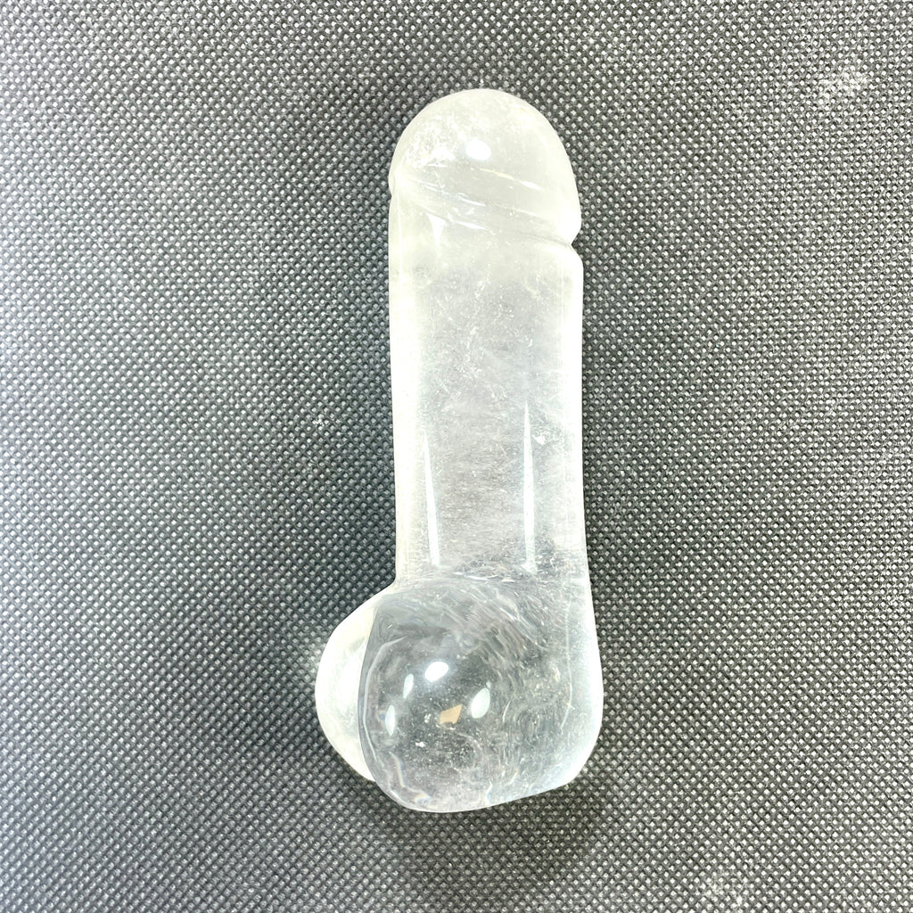 DVH 4.5" Quartz Phallus Natural Crystal Penis Fascinus Bead Pendant (6492) - DVHdesigns