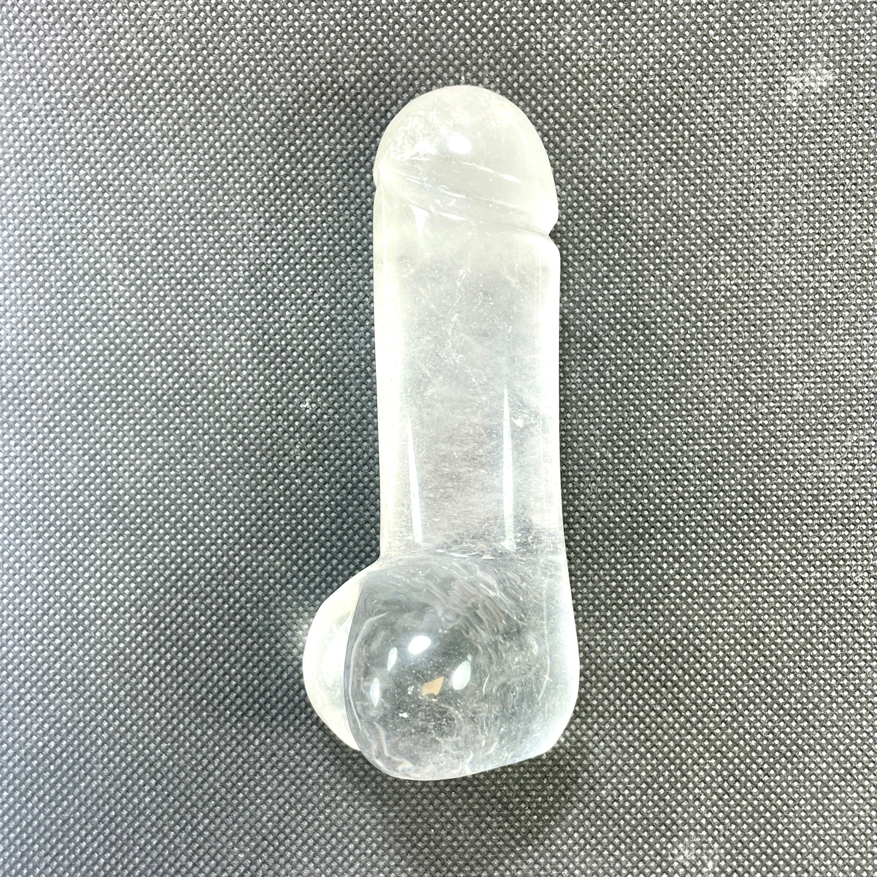 DVH 4.5" Quartz Phallus Natural Crystal Penis Fascinus Bead Pendant (6492) - DVHdesigns