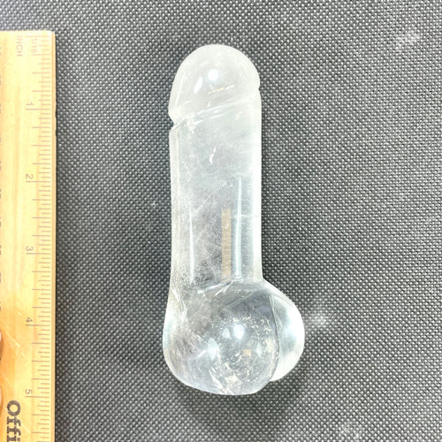 DVH 4.5" Quartz Phallus Natural Crystal Penis Fascinus Bead Pendant (6492) - DVHdesigns