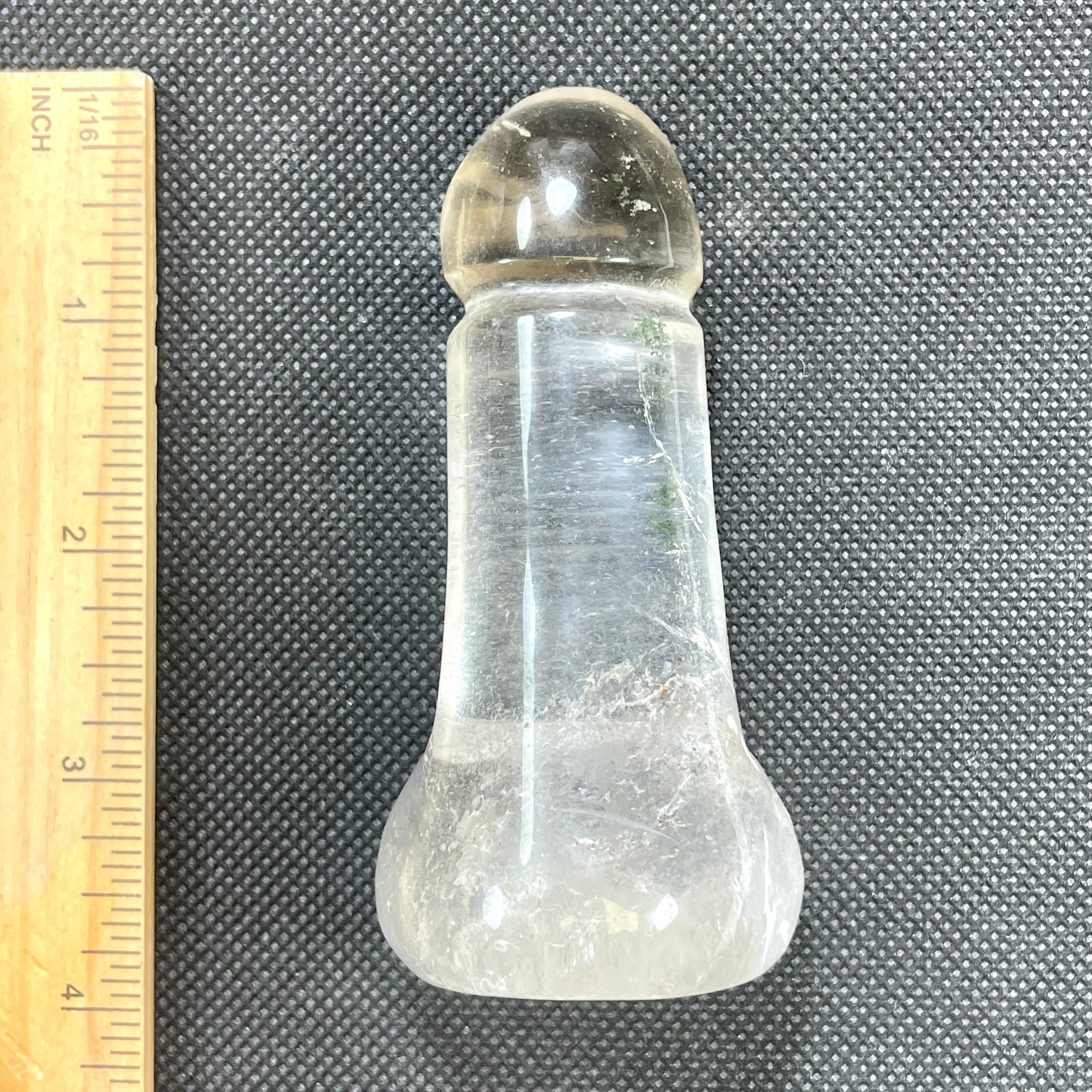 DVH 3.5" Quartz Phallus Natural Crystal Penis Fascinus Bead Pendant (6493)