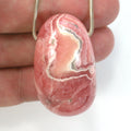 DVH Natural Rhodochrosite Bead Pendant Custom 42x25x24mm (5656) - DVHdesigns