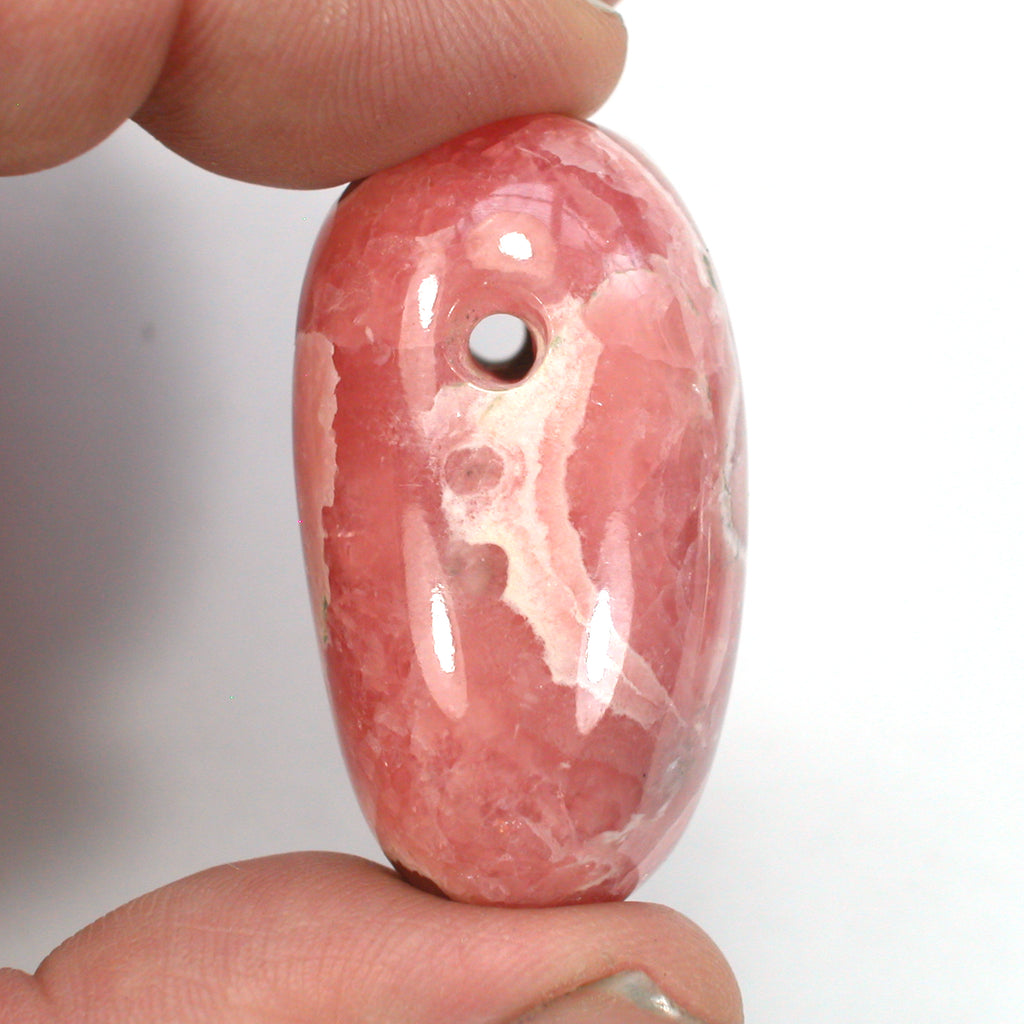 DVH Natural Rhodochrosite Bead Pendant Custom 42x25x24mm (5656) - DVHdesigns