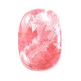 DVH Natural Rhodochrosite Cabochon Freeform Argentina 34x24x4 (5677)