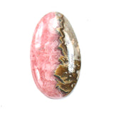 DVH Natural Rhodochrosite & Calcite Cabochon Freeform 33x19x5mm (5678)