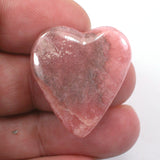 DVH Natural Rhodochrosite Heart Cabochon Freeform 30x27x5mm (5680)