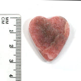 DVH Natural Rhodochrosite Heart Cabochon Freeform 30x27x5mm (5680)