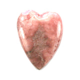 DVH Natural Rhodochrosite Heart Cabochon Freeform Argentina 29x23x5mm (5683)