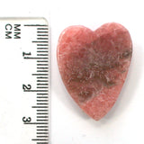 DVH Natural Rhodochrosite Heart Cabochon Freeform Argentina 29x23x5mm (5683)