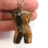 DVH Tigereye Male Model Pendant Man Bust Torso David 47x30x19mm (5612)