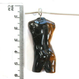 DVH Tigereye Male Model Pendant Man Bust Torso David 45x23x12mm (5613)