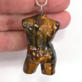 DVH Tigereye Male Model Pendant Man Bust Torso David 48x30x18mm (5675)