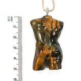 DVH Tigereye Male Model Pendant Man Bust Torso David 48x30x18mm (5675)