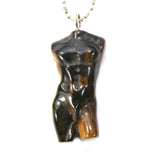 DVH Tigereye Male Model Pendant Man Bust Torso David 46x23x12mm (5694)