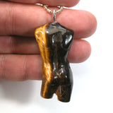 DVH Tigereye Male Model Pendant Man Bust Torso David 46x23x12mm (5694)