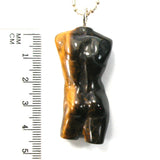 DVH Tigereye Male Model Pendant Man Bust Torso David 46x23x12mm (5694)