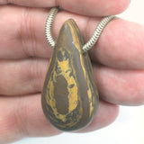 DVH Tiger Iron Matte Finish Teardrop Bead Pendant 42x21x17mm (5356)