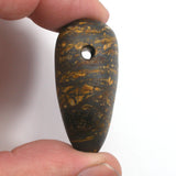 DVH Tiger Eye Iron Matte Finish Heart Bead Pendant 42x29x19mm (5365)