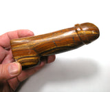 DVH 5" Tigers Eye Phallus Natural Crystal Penis Fascinus Sculpture Tiger Iron 14oz (5830)