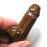 DVH +2" Tigers Eye Phallus Natural Crystal Penis Fascinus Sculpture Tiger Iron (5831)