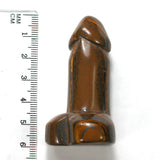 DVH +2" Tigers Eye Phallus Natural Crystal Penis Fascinus Sculpture Tiger Iron (5831)