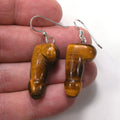 DVH Tigers Eye Penis Sterling Earrings Metaphysical Phallus Crystal Fascinus - DVHdesigns