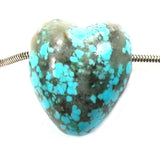 DVH 50ct Kingman Arizona Turquoise Heart Bead Pendant 25x21x17mm (5761)