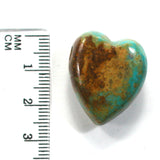 DVH 50ct Kingman Arizona Turquoise Heart Bead Pendant 25x22x14mm (5762)