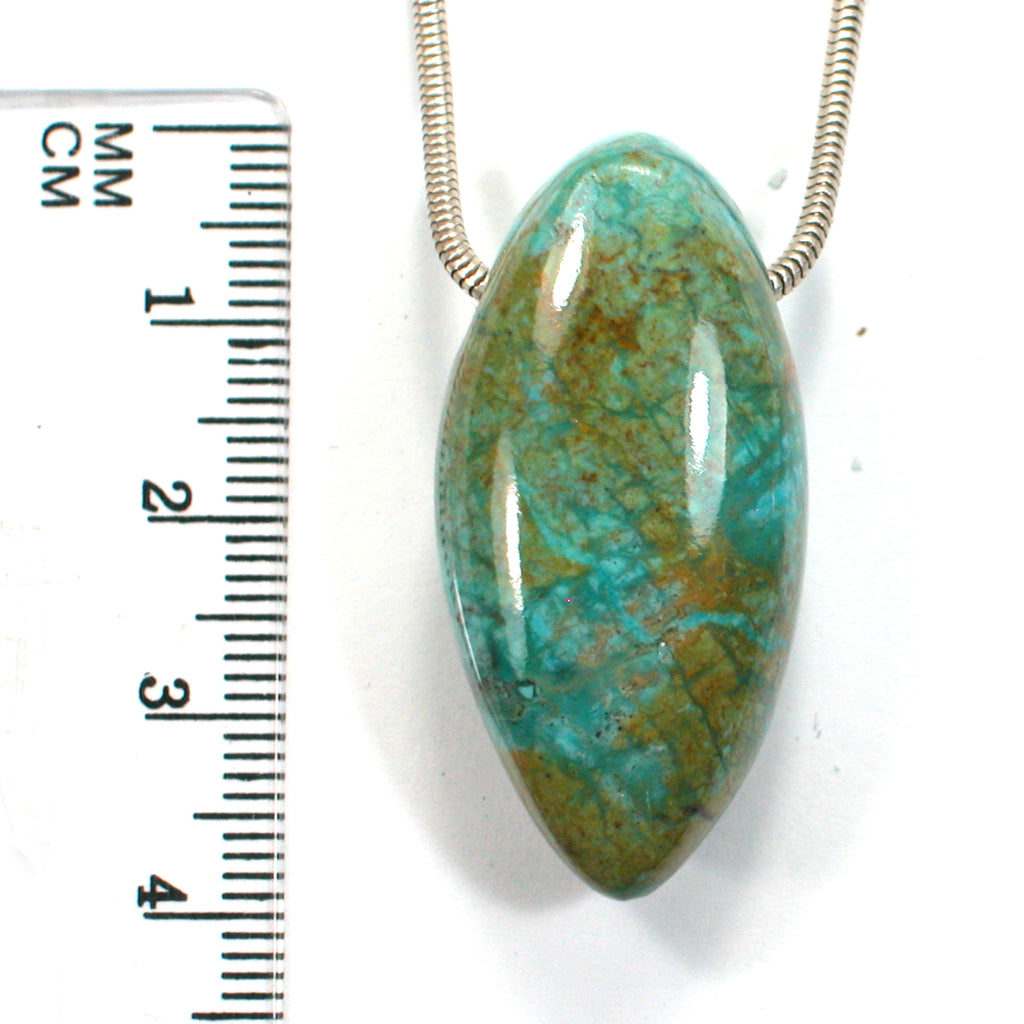 DVH 66ct Kingman Arizona Turquoise Freeform Focal Bead 37x18x15mm (5765) - DVHdesigns