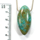 DVH 66ct Kingman Arizona Turquoise Freeform Focal Bead 37x18x15mm (5765)