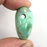 DVH Variscite Heart Bead Pendant Lucin Utah Natural Green Turquoise 23x28x15mm (5793)