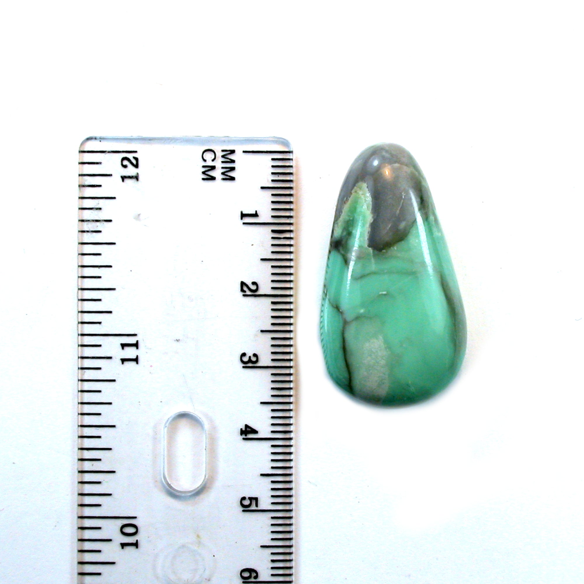 DVH Variscite Bead Pendant Lucin Utah Natural Green Turquoise 35x19x14mm (5794) - DVHdesigns