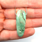 DVH Variscite Bead Pendant Lucin Utah Natural Green Turquoise 41x15x12mm (5795)