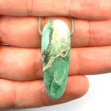 DVH Variscite Bead Pendant Lucin Utah Natural Green Turquoise 41x15x12mm (5795)