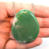 DVH Variscite Bead Pendant Lucin Utah Natural Green Turquoise 50x41x18mm (5796)