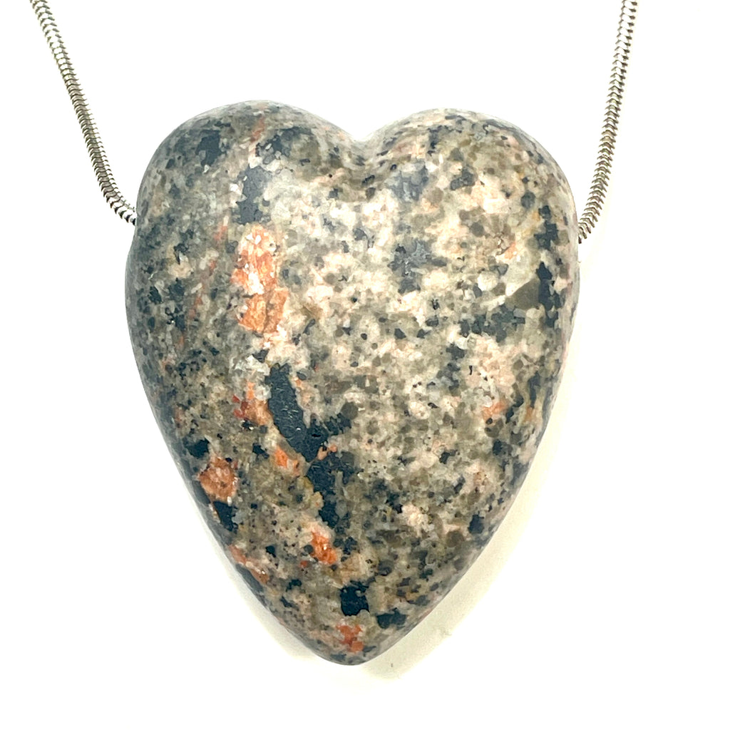 DVH Yooperlite Healed Broken Heart Bead Fluorescent Sodalite Michigan 52x42x12mm(6194)