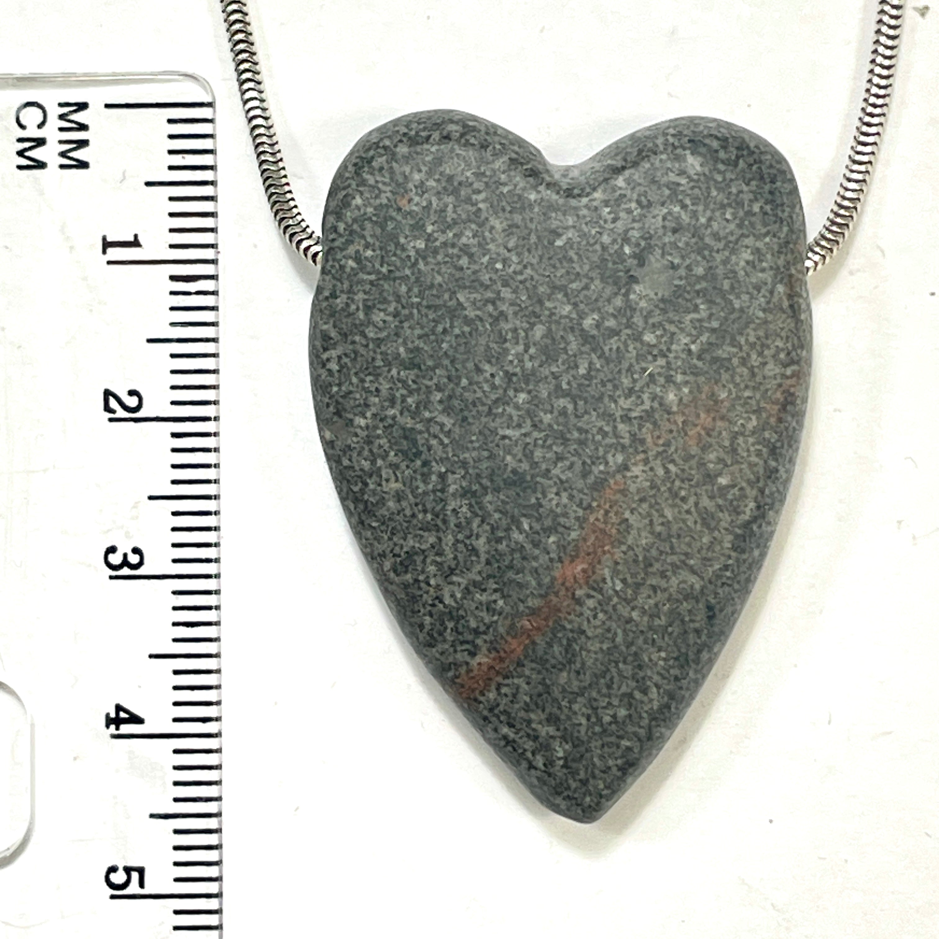 DVH Yooperlite Healed Broken Heart Bead Fluorescent Sodalite in Syenite Michigan 44x31x10mm (6196)