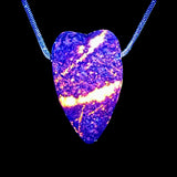 DVH Yooperlite Healed Broken Heart Bead Fluorescent Sodalite in Syenite Michigan 36x22x15mm (6197)