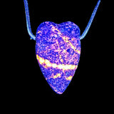 DVH Yooperlite Healed Broken Heart Bead Fluorescent Sodalite in Syenite Michigan 36x22x15mm (6197)