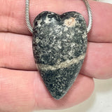 DVH Yooperlite Healed Broken Heart Bead Fluorescent Sodalite in Syenite Michigan 36x22x15mm (6197)