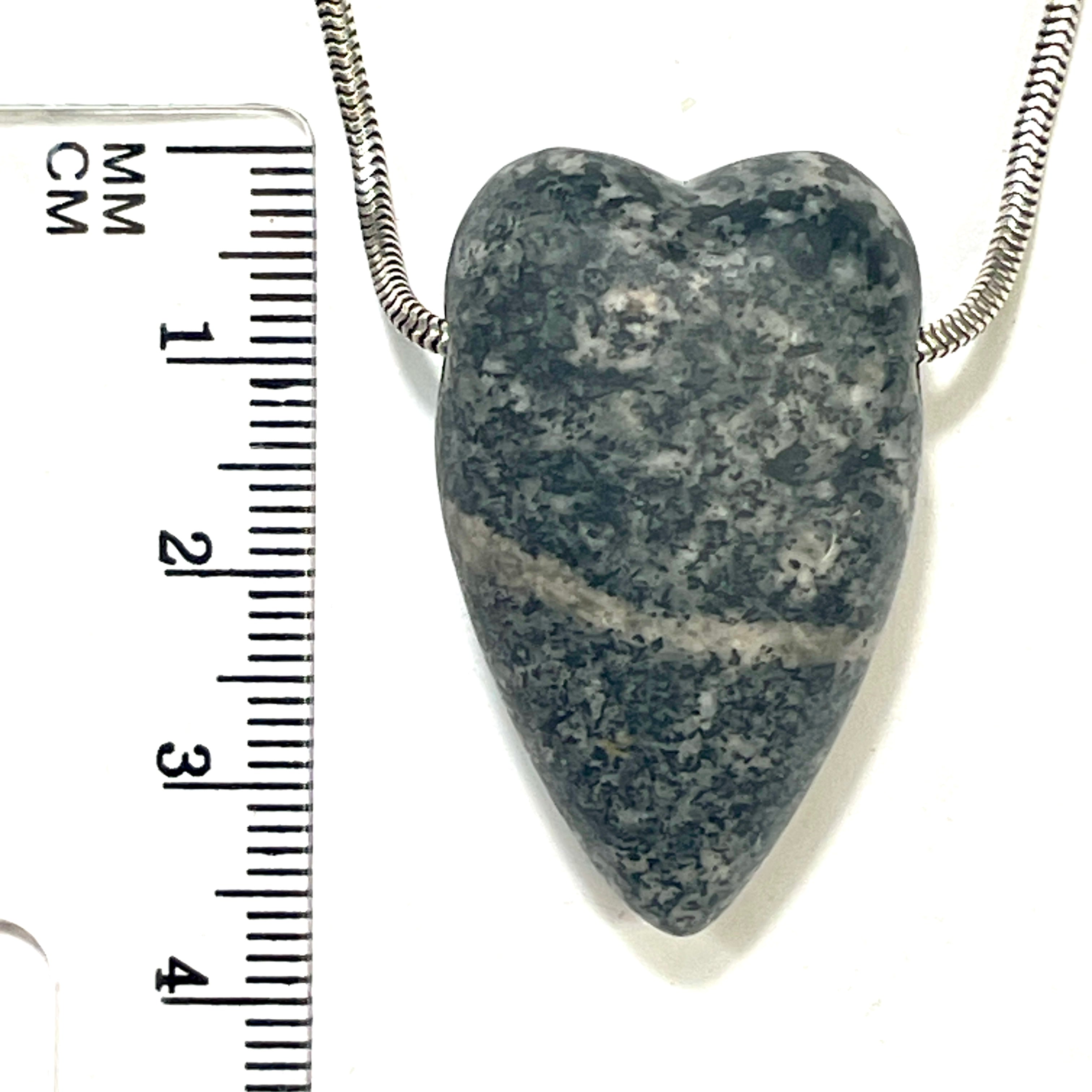 DVH Yooperlite Healed Broken Heart Bead Fluorescent Sodalite in Syenite Michigan 36x22x15mm (6197)