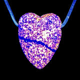 DVH Yooperlite Healed Broken Heart Bead Fluorescent Sodalite in Syenite Michigan 30x23x13mm (6198)